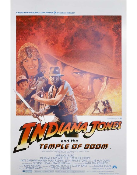 Indiana Jones et le temple maudit - 35x55 cm - roulée