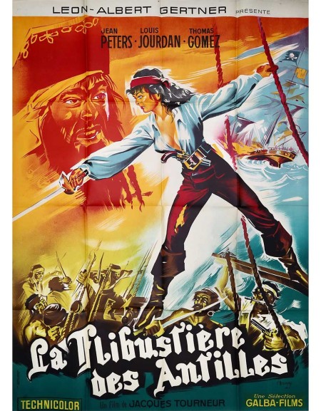 La Flibustière des Antilles — affiche originale française...