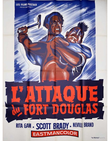 L'attaque du fort Douglas - 120x160 cm - pliée