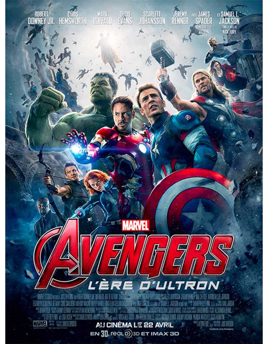Avengers : L'Ère d'Ultron — affiche originale...