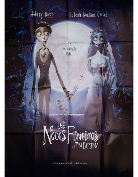 Les noces funèbres de Tim Burton - 120x160 cm - pliée