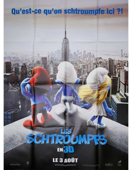 Les schtroumpfs - 120x160 cm - pliée