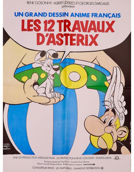 Les 12 travaux d'Astérix - 60x80 cm - pliée