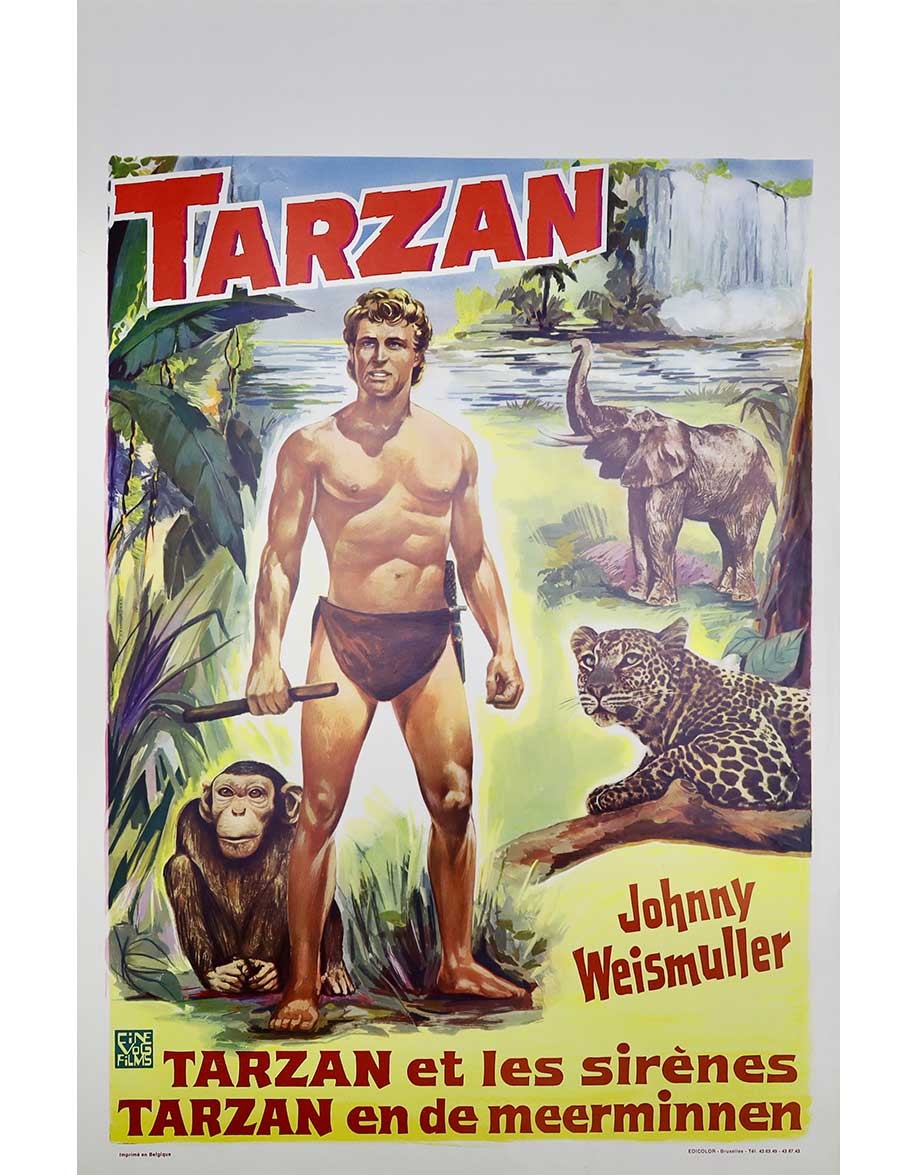 Tarzan et les sirènes - 35x55 cm - roulée