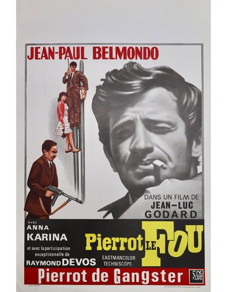 Pierrot le Fou — affiche originale belge 35×55 cm (1965)...
