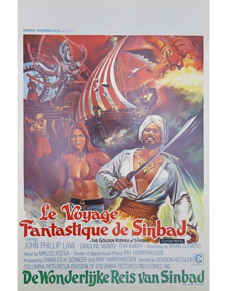 Le voyage fantastique de Sinbad - 35x55 cm - roulée