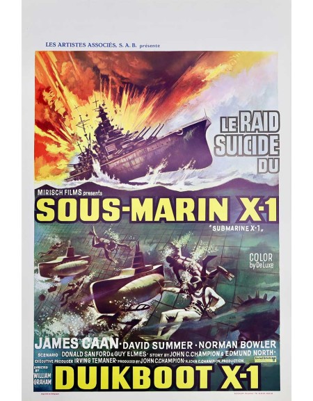 Le raid suicide du sous-marin X1 - 35x55 cm - roulée