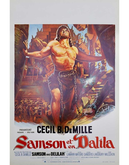 Samson et Dalila - 35x55 cm - roulée