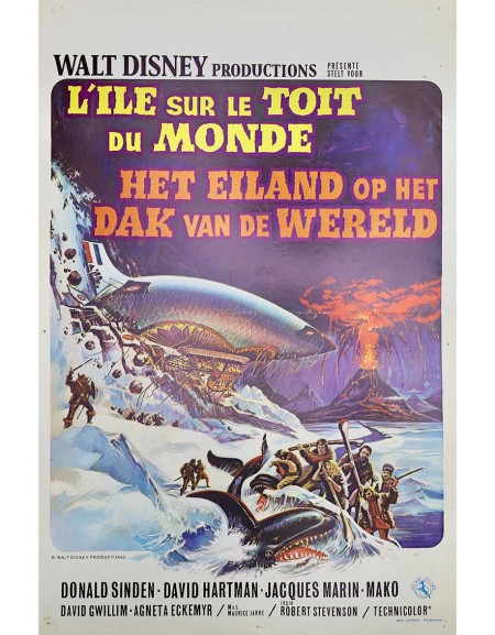 L'île sur le toit du monde  - 35x55 cm - pliée