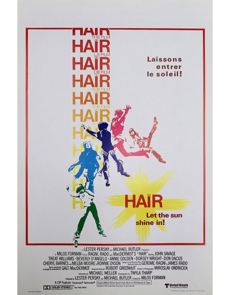 Hair — affiche originale belge 35x55 cm (1979) |...
