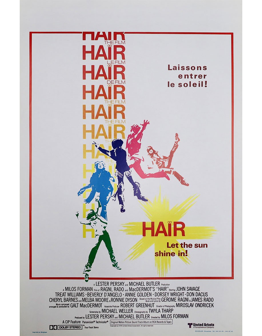 Hair — affiche originale belge 35x55 cm (1979)...