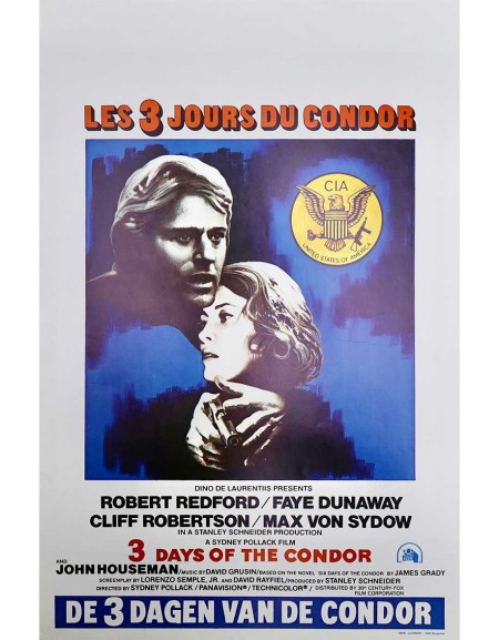 Les 3 jours du condor - 35x55 cm - roulée