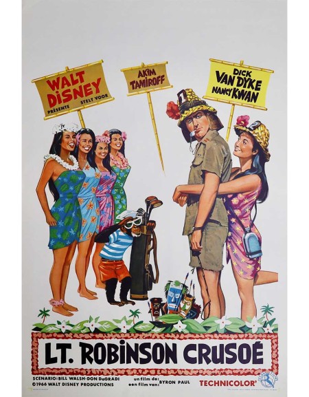 Lieutenant Robinson Crusoé - 35x55 cm - roulée