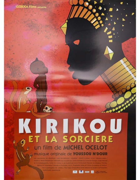 Kirikou et la sorcière - 40x53 cm - pliée