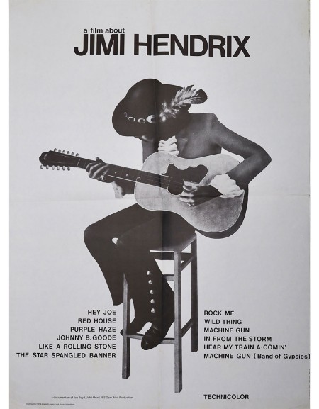 Jimi Hendrix — affiche originale française 60x80 cm...