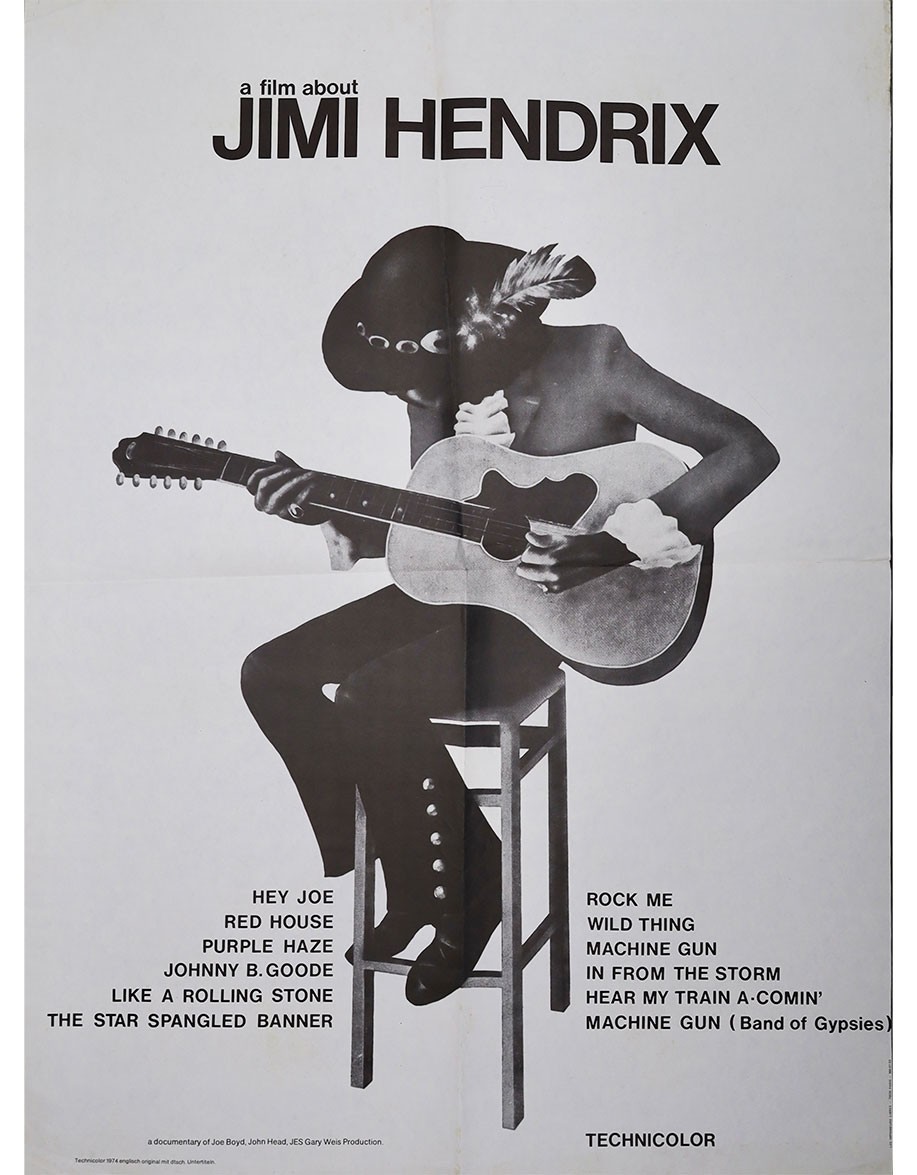 Jimi Hendrix — affiche originale française...