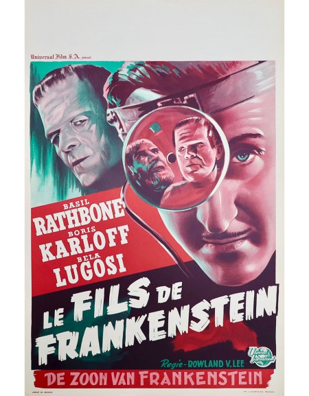 Le Fils de Frankenstein — affiche originale belge 35×55...