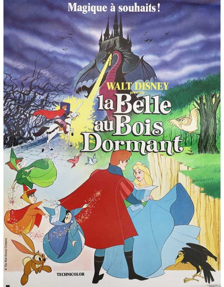 La belle au bois dormant - 40x53 cm - pliée