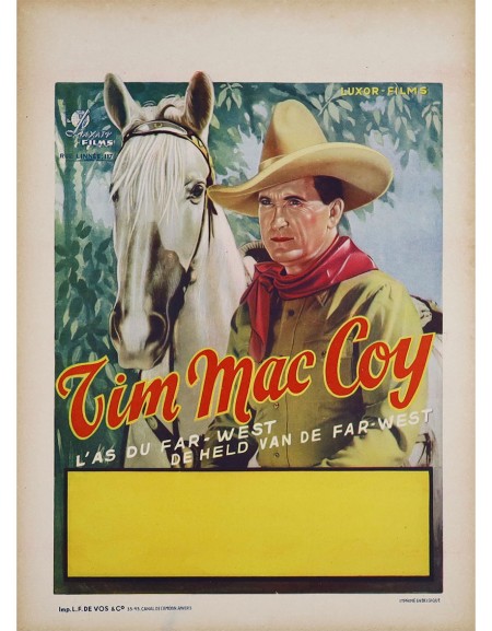 Tim McCoy, L'As du Far West — affiche originale belge...