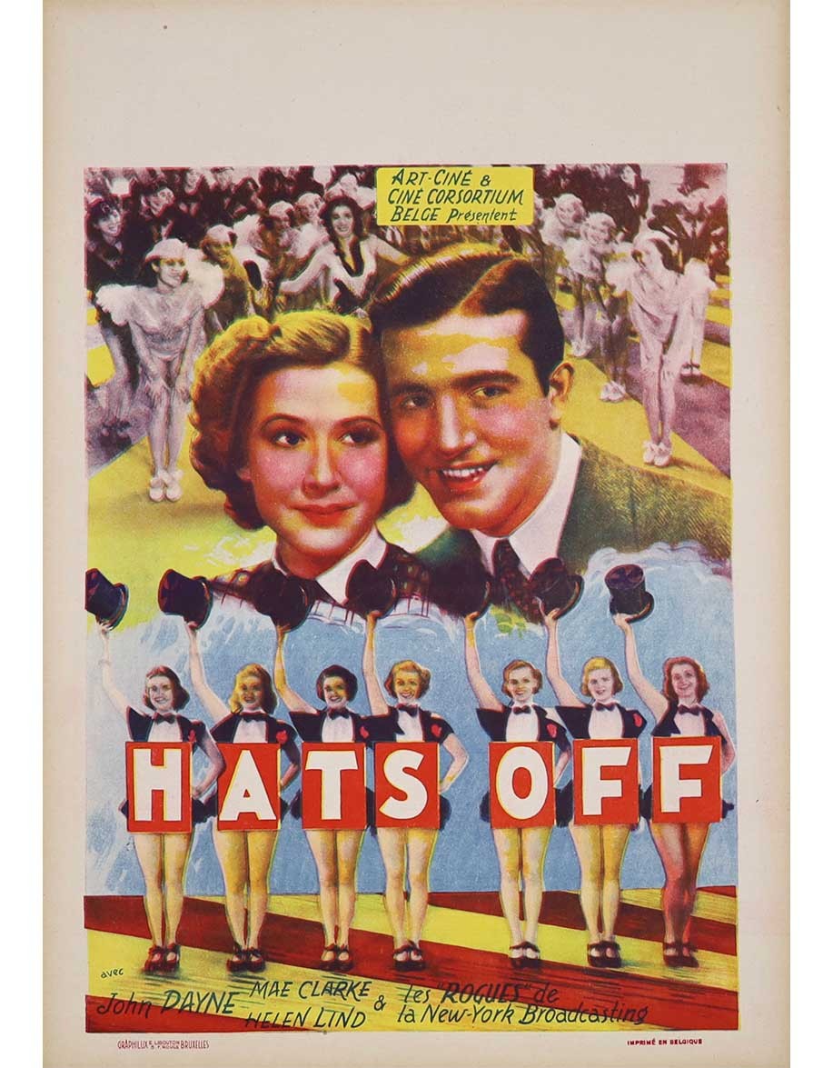 Hats Off — affiche originale belge 30x40 cm...