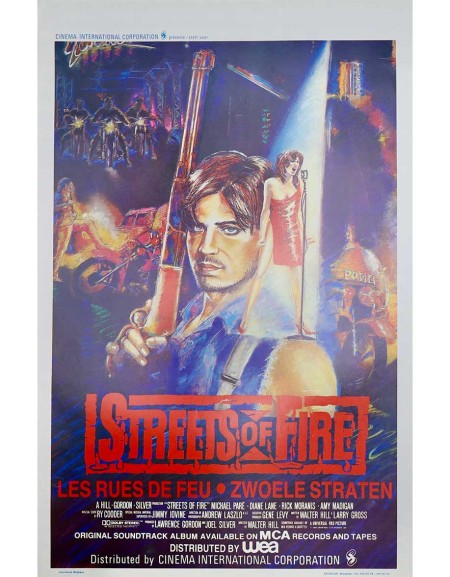 Les rues de feu - 35x55 cm - roulée