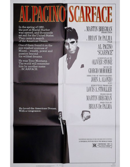 Scarface — affiche originale américaine One Sheet 69×104...
