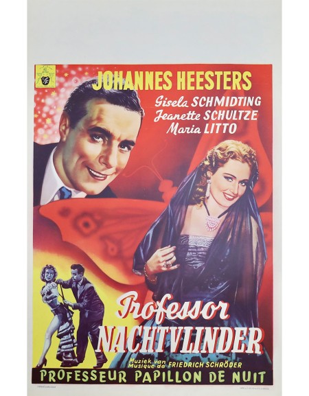 Professeur, papillon de nuit - 35x55 cm - roulée