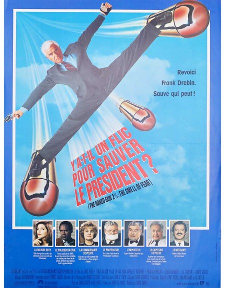 Y a-t-il un flic pour sauver le président - 40x53 cm - pliée