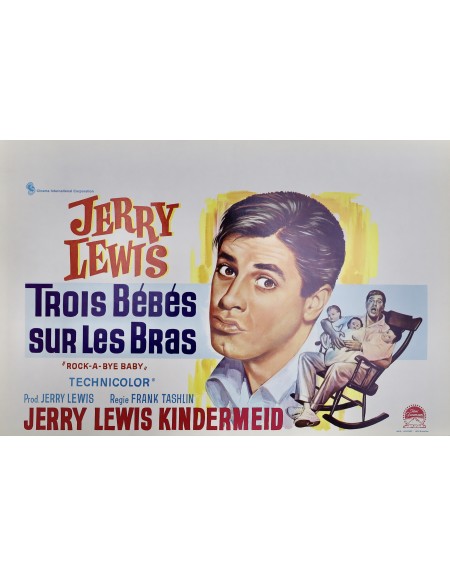 Trois bébés sur les bras - 55x35 cm - roulée