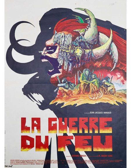 La guerre du feu - 40x53 cm - pliée