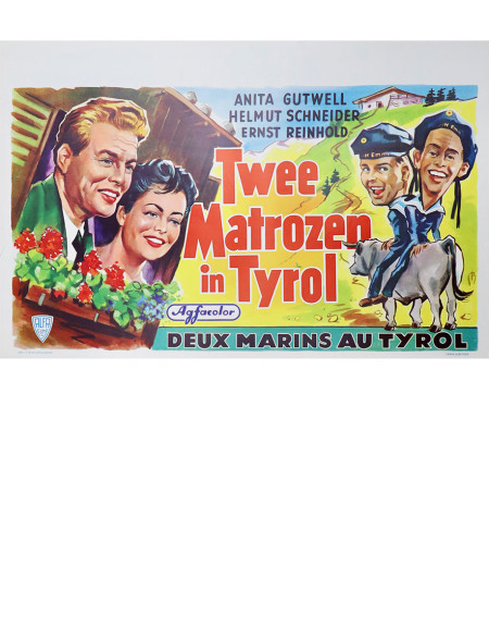 Deux marins au Tyrol - 55x35 cm - roulée