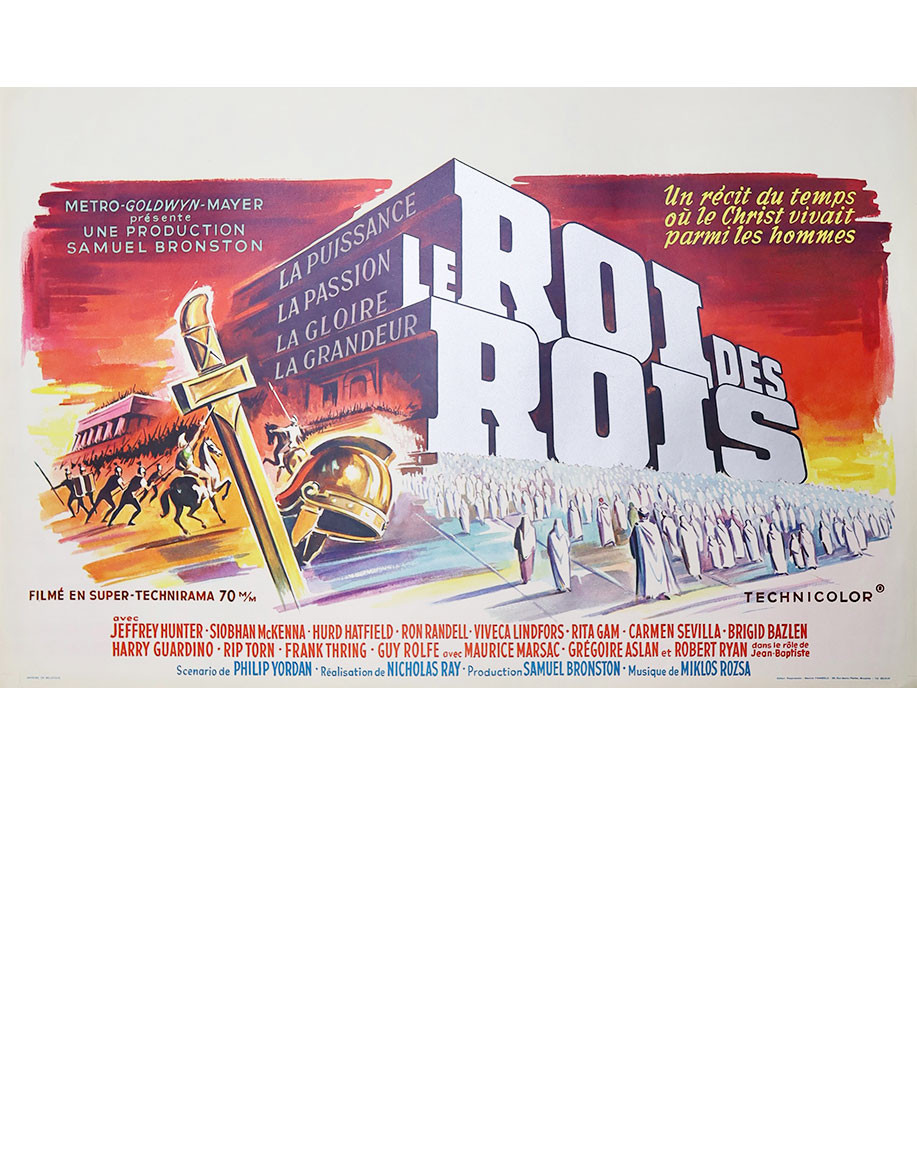 Le Roi des rois — affiche originale belge 55x35...