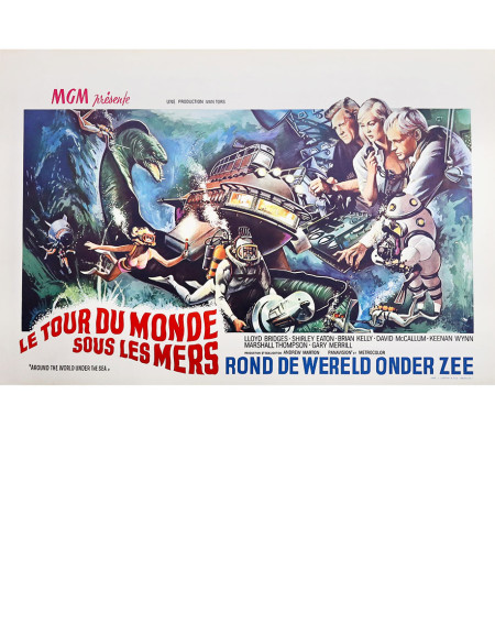 Le tour du monde sous les mers - 55x35 cm - roulée