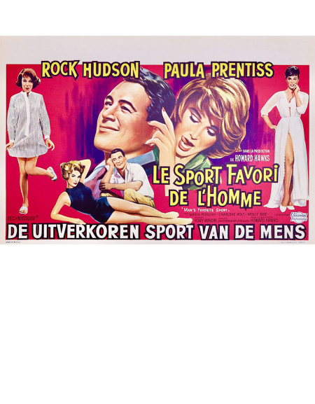 Le sport favori de l'homme - 55x35 cm - roulée