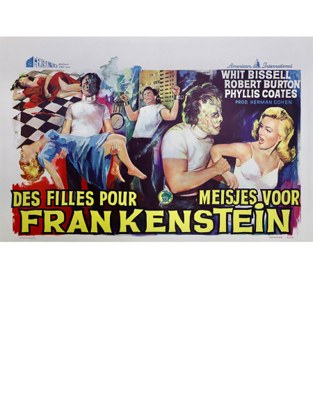 Des Filles pour Frankenstein — affiche originale belge...