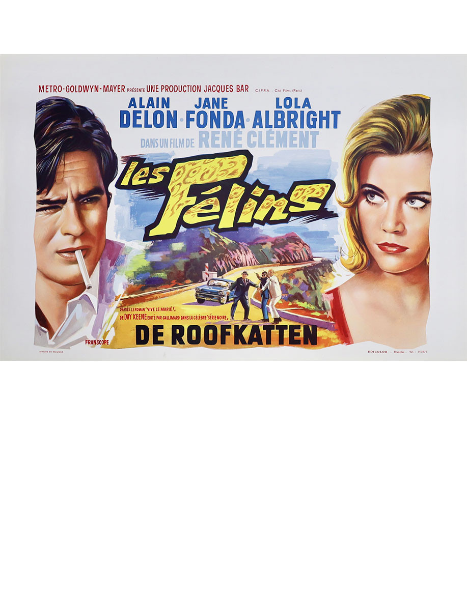 Les Félins — affiche originale belge 55×35 cm...