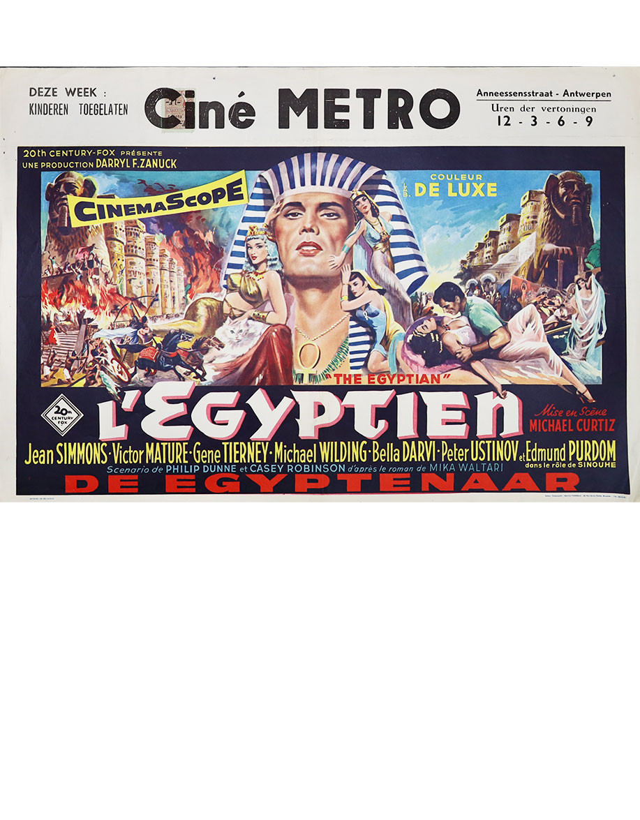 L'Égyptien — affiche originale belge 55x35 cm...