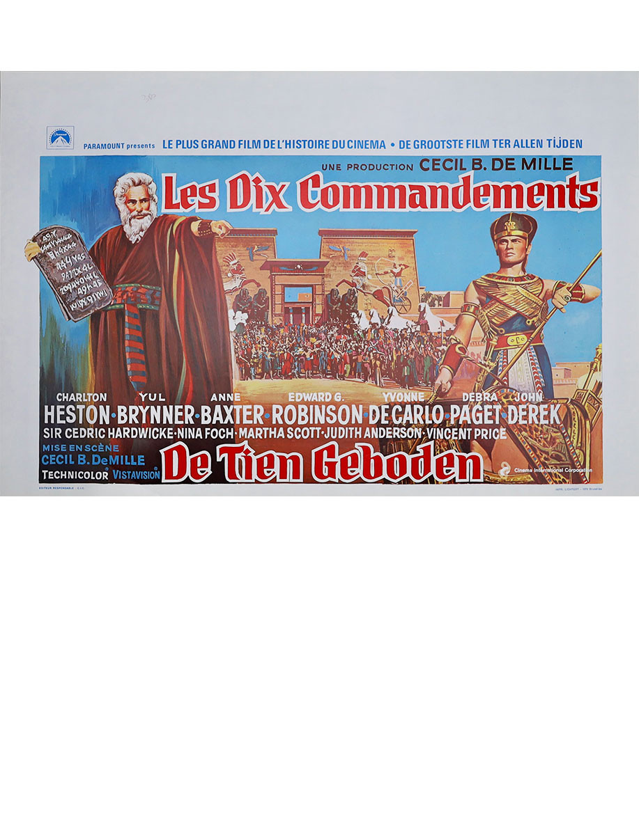 Les Dix Commandements — affiche originale belge...