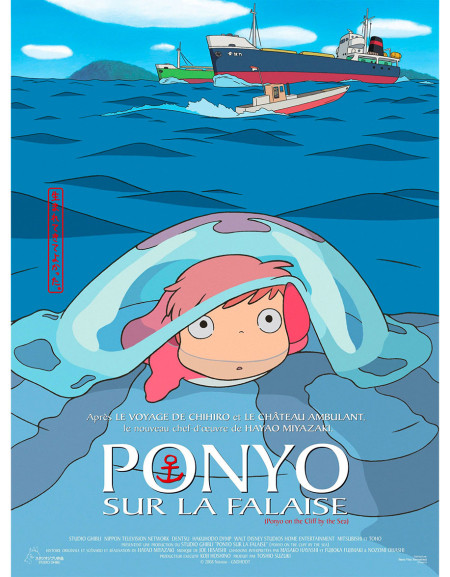 Ponyo sur la Falaise — affiche originale française 40x53...