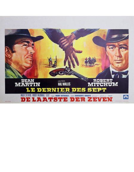 Cinq cartes à abattre - 55x35 cm - roulée