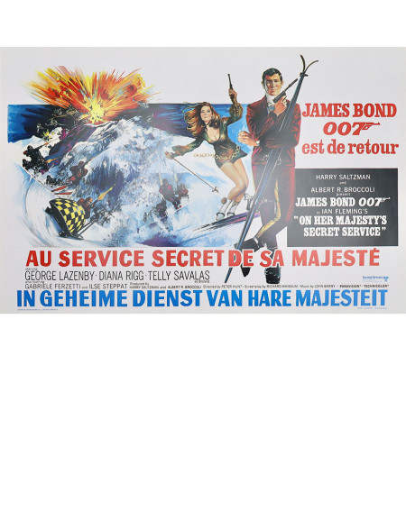 Au Service Secret de Sa Majesté — affiche originale belge...