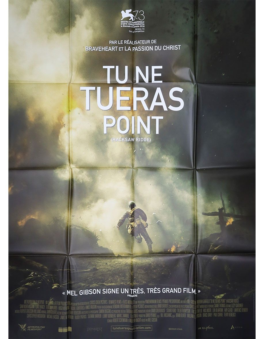 Tu ne tueras point - 120x160 cm - pliée
