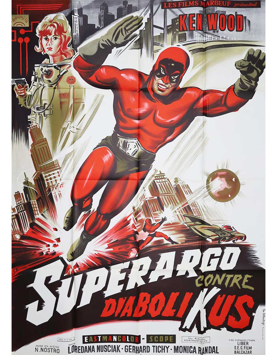 Superargo contre Diabolikus — affiche originale...