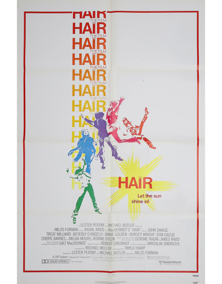 Hair — affiche originale américaine one sheet 69×104 cm...