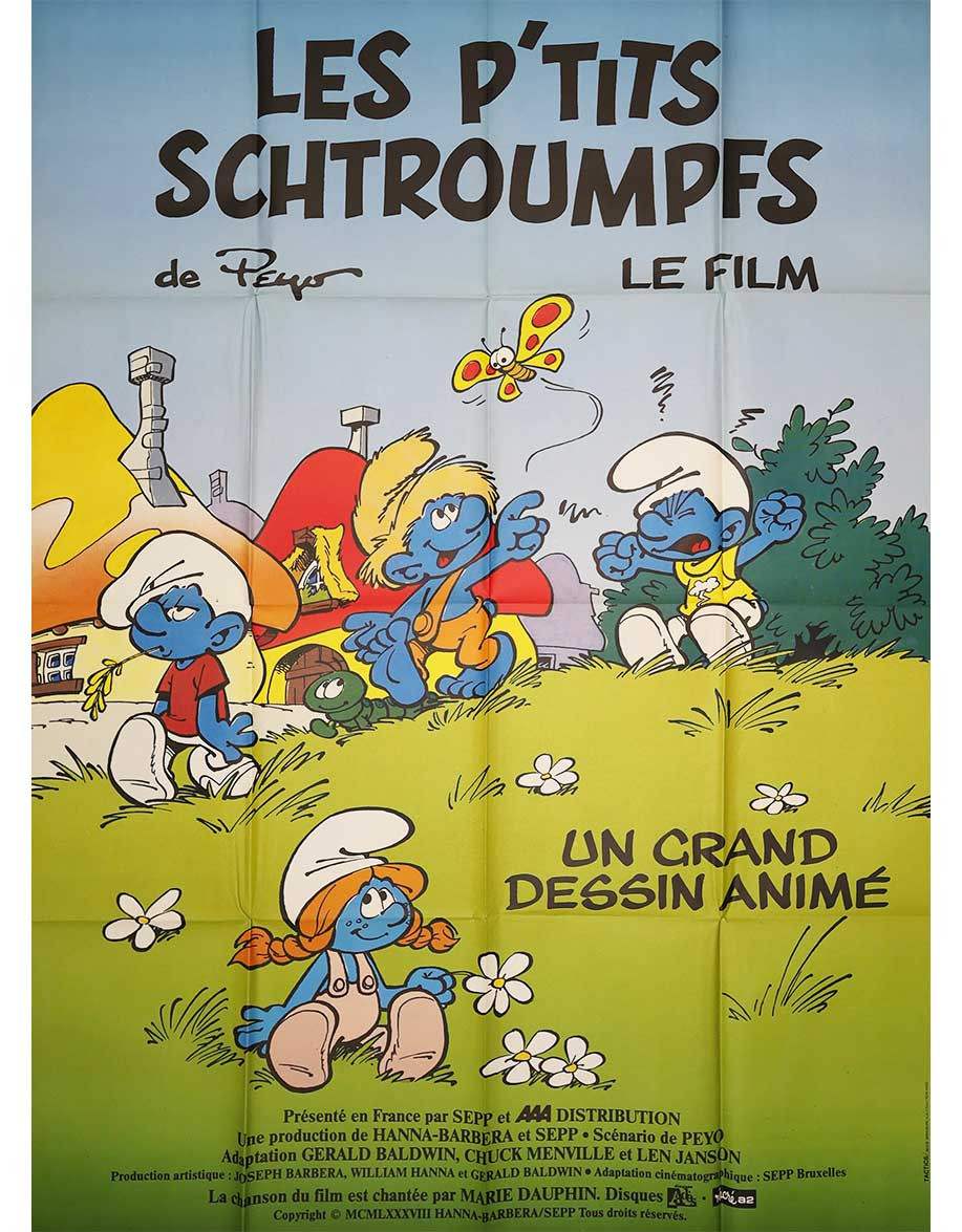 Les p'tits Schtroumpfs - 120x160 cm - pliée