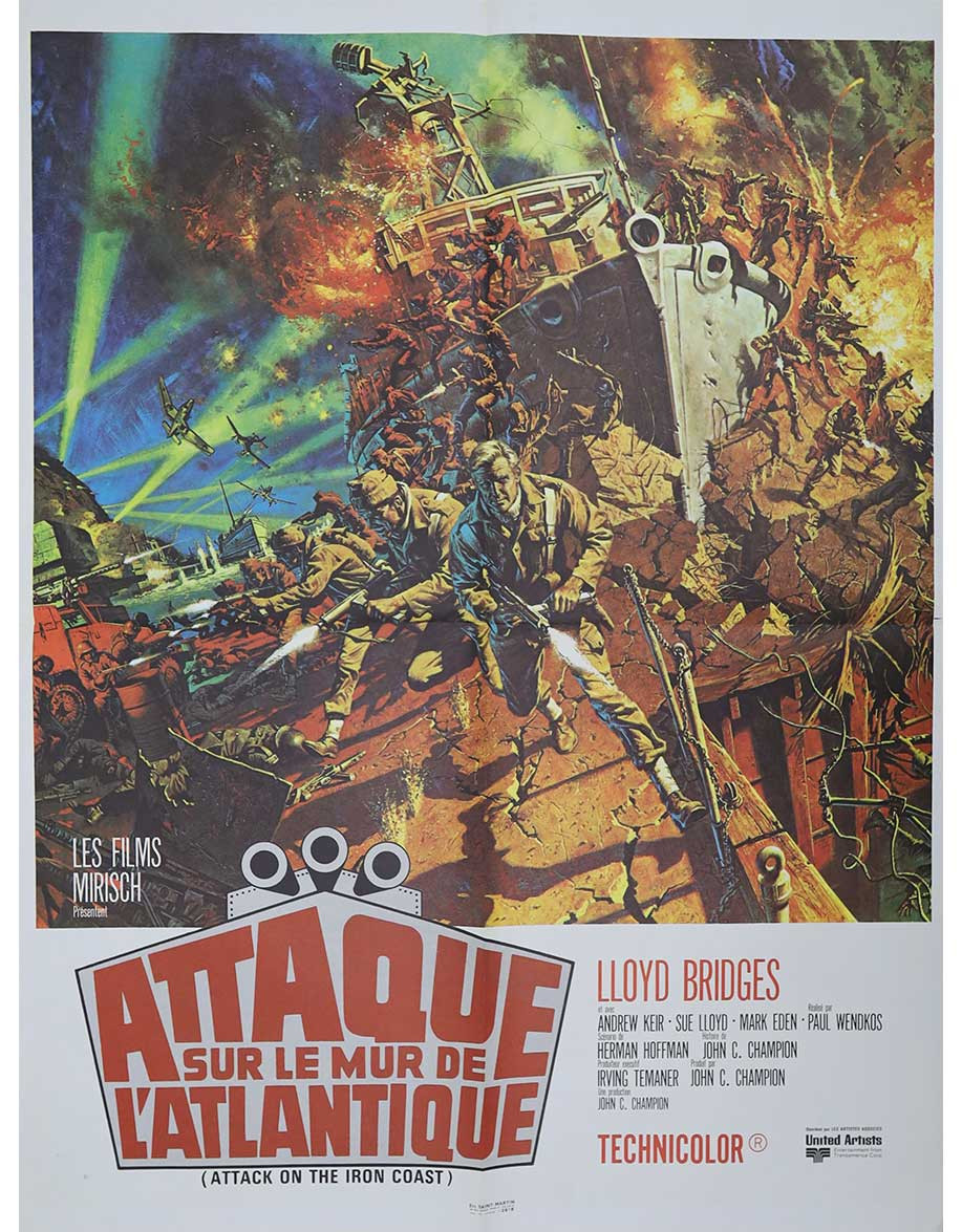 Attaque sur le mur de l'Atlantique - 60x80 cm -...