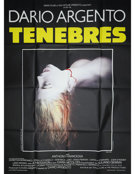 Ténèbres — affiche originale française 120x160 cm (1982)...