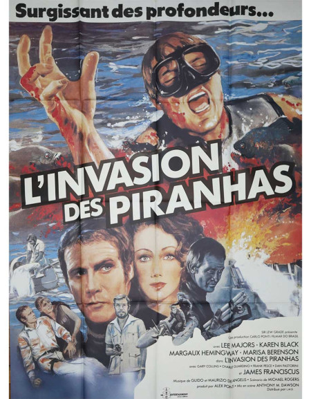 L'invasion des piranhas - 120x160 cm - pliée