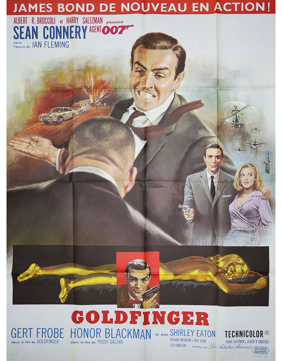 Goldfinger — affiche française 120×160 cm...