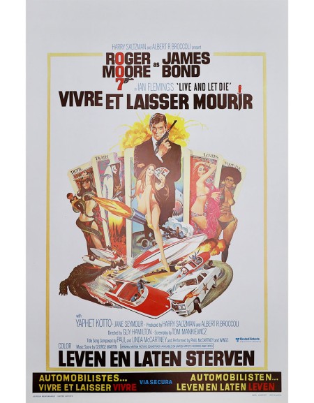 Vivre et laisser mourir — affiche originale belge 35x55...
